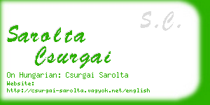 sarolta csurgai business card